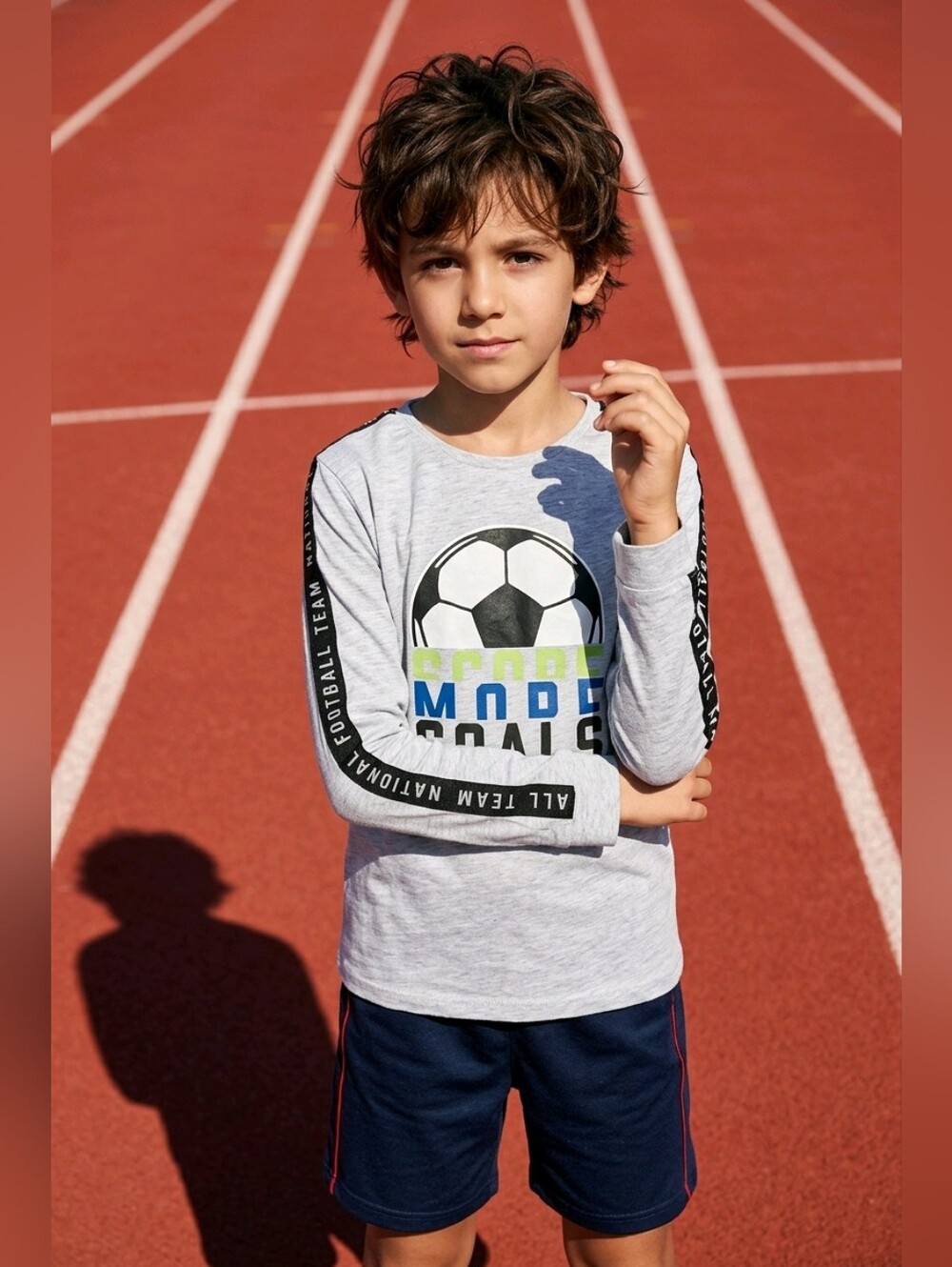 Boys Grey Long Sleeve Shirt